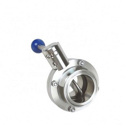 Aperto de conexão de cerveja Epdm de aço inoxidável de silício manual Tri Clamp Butterfly Valve