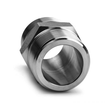 SS304 316 316L Forjado sob alta pressão Hex Nipple 300 bar Fios masculinos iguais/Redutores Nipple