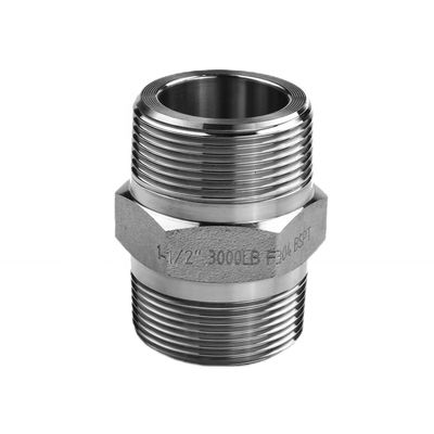 SS304 316 316L Forjado sob alta pressão Hex Nipple 300 bar Fios masculinos iguais/Redutores Nipple
