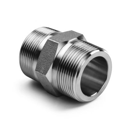 SS304 316 316L Forjado sob alta pressão Hex Nipple 300 bar Fios masculinos iguais/Redutores Nipple