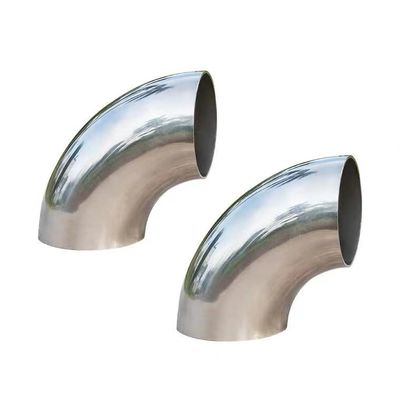 Instalação de tubos sanitários SS304L/SS316L Cotovelo de soldagem a 90 graus com código de cabeça redonda