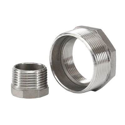 Aço inoxidável forjado 201 304 Tubos de encaixe Hex Bushing Core Bushing Fêmea Macho Junção de fio