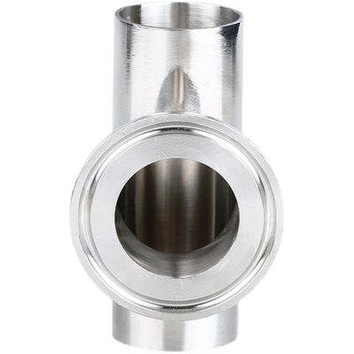 SS304 316L Tri Clamp Equal Tee Pipe Fitting para conexões de tubulação racionalizada