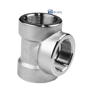 Aço inoxidável 304 316 316L 3000 LB 6000LB Tee forjado para acessórios de tubos de alta pressão