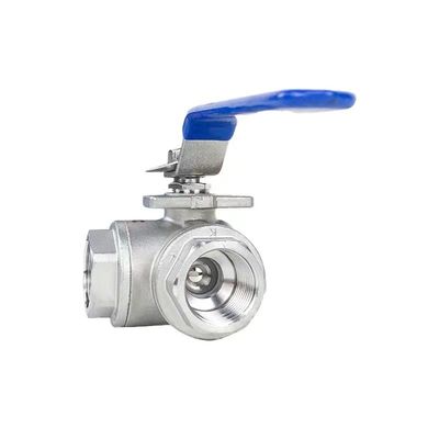 Código de cabeça cilíndrica WZ SS201 304 316 válvula de 3 vias com extremo roscado NPT BSP BSPT Prata
