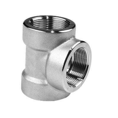 Aço inoxidável 304 316 316L 3000 LB 6000LB Tee forjado para acessórios de tubos de alta pressão