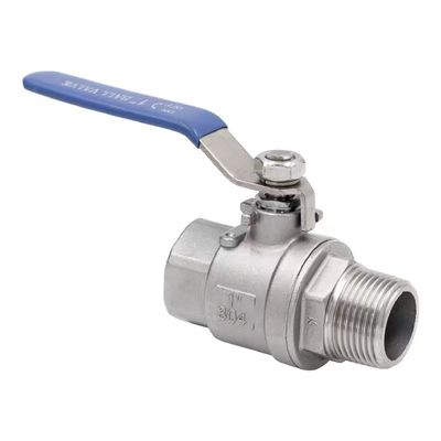 Aço inoxidável 304 316 2PC válvula de esferas NPT/BSP Filamento 1/4''-4.0'' Conexão Vinyl Handle Cover