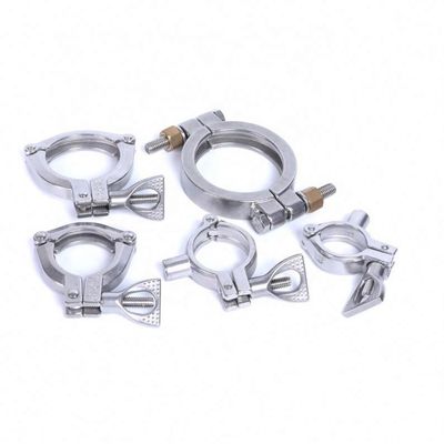 Clamps de aço inoxidável de grau alimentício para higiene, pressão máxima de 10 bar 145 PSI