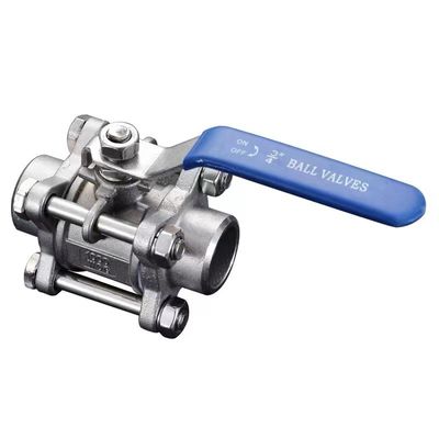 Aço inoxidável prateado 201 304 316 válvula de esferas de soldadura com comando manual NPT BSP BSPT