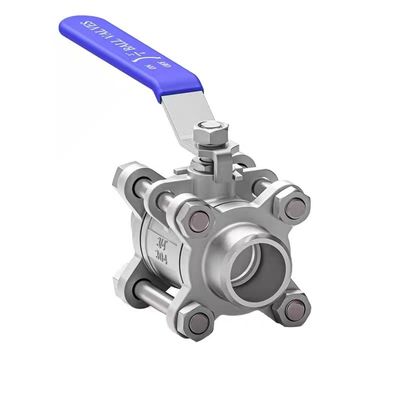 Aço inoxidável prateado 201 304 316 válvula de esferas de soldadura com comando manual NPT BSP BSPT