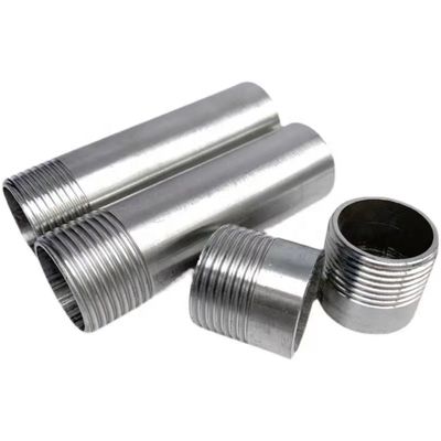 50 mm de comprimento SS304 NPT single nipple para 201 304 316 aço inoxidável de fundição de prata