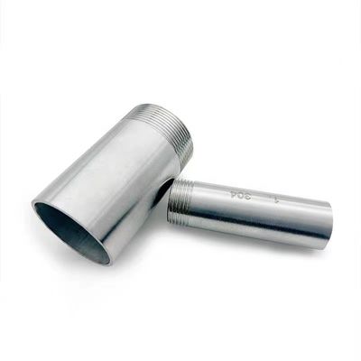 50 mm de comprimento SS304 NPT single nipple para 201 304 316 aço inoxidável de fundição de prata