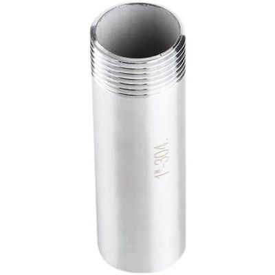 50 mm de comprimento SS304 NPT single nipple para 201 304 316 aço inoxidável de fundição de prata