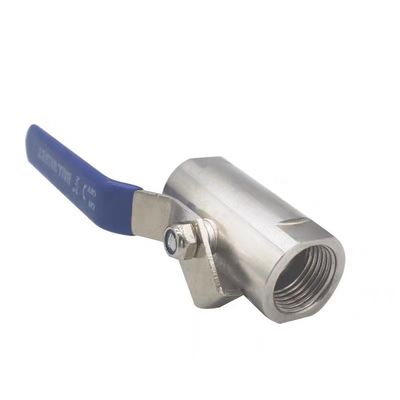 Válvula de esferas largas com rosca de aço inoxidável de alta temperatura 201 NPT BSP para parafuso interno