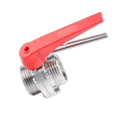 Válvulas de borboleta de tri-clamp manuais SS304/316L sanitárias com alça do gatilho