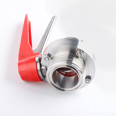 Válvulas de borboleta de tri-clamp manuais SS304/316L sanitárias com alça do gatilho