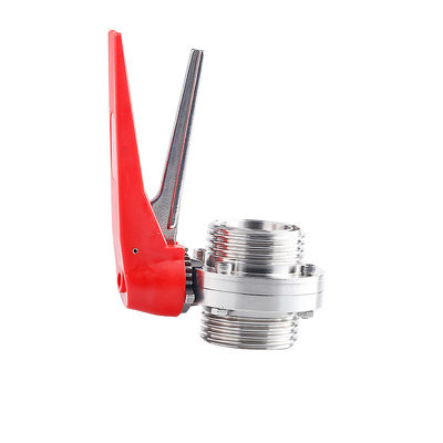Válvulas de borboleta de tri-clamp manuais SS304/316L sanitárias com alça do gatilho