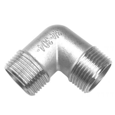 WZ SS 201 304 316 NPT/BSPT/BSPP Tubo de cotovelo de 90 graus com fio macho/fêmea