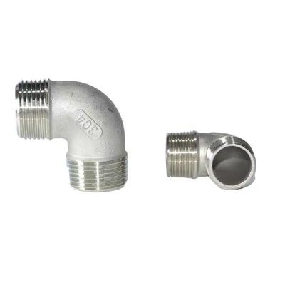 WZ SS 201 304 316 NPT/BSPT/BSPP Tubo de cotovelo de 90 graus com fio macho/fêmea