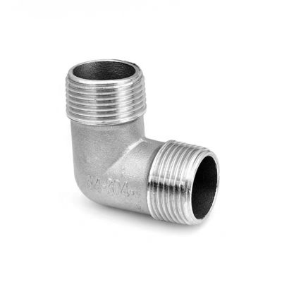 WZ SS 201 304 316 NPT/BSPT/BSPP Tubo de cotovelo de 90 graus com fio macho/fêmea