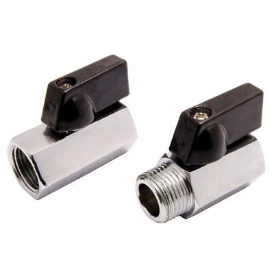 Mini Brass Ball Valve BSP Homem para Mulher Small Shutoff Valve 1/8 "para fins gerais