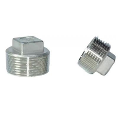 Fittings de cabeçote de tubos de enxaguante quadrado de fios de enxaguante quadrado NPT BSP de aço inoxidável 201 304