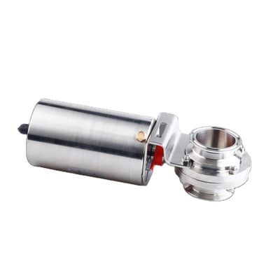Válvula de borboleta pneumática sanitária de qualidade alimentar com 304 316L de aço inoxidável e pinça