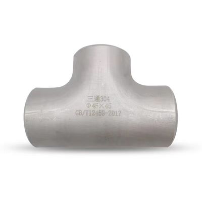 "-4" DN25-DN100 Forjado de aço inoxidável 304 316 Solução de tee redondo SCH40S ASTM B423 825 ASTM B16.9