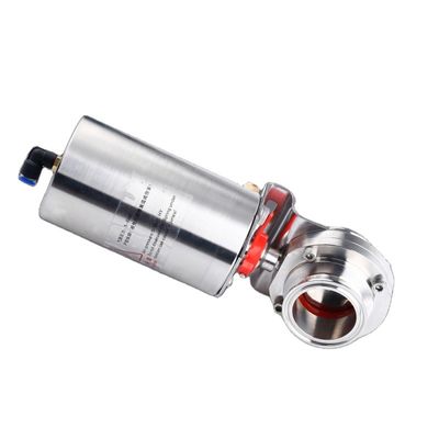 Válvula de borboleta pneumática sanitária de qualidade alimentar com 304 316L de aço inoxidável e pinça