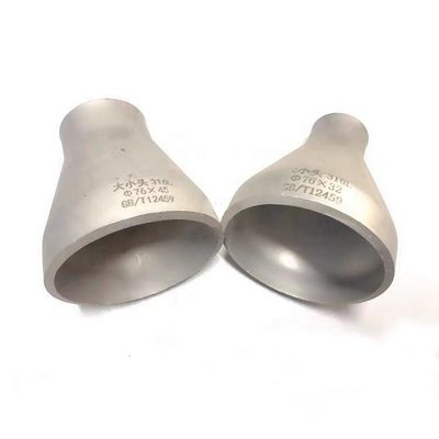 Aço inoxidável 304 316 316L Redutor excêntrico concêntrico DN25-DN100 Prata 1/4'-4'0