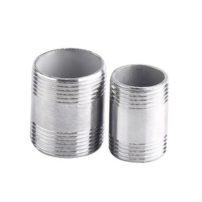 WZ 1/8"-4" de aço inoxidável 201 301 316 NPT BSP tubos roscados NIPPLE conector