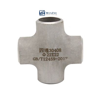 Acero inoxidável SCH40S Tubos de soldadura de traseira com conector transversal de 4 vias de 1 "-4" DN25-DN100