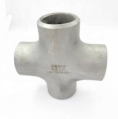 Acero inoxidável SCH40S Tubos de soldadura de traseira com conector transversal de 4 vias de 1 "-4" DN25-DN100