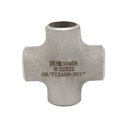 Acero inoxidável SCH40S Tubos de soldadura de traseira com conector transversal de 4 vias de 1 "-4" DN25-DN100