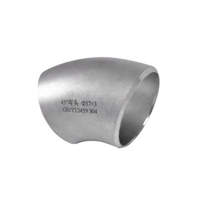 Aço inoxidável 304 316 45 graus Longo raio Cotovelo 1"-4" DN25-DN100 Código cabeça cilíndrico