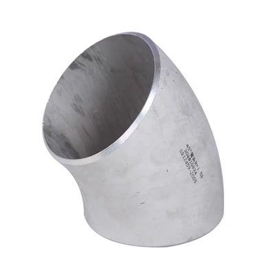 Aço inoxidável 304 316 45 graus Longo raio Cotovelo 1"-4" DN25-DN100 Código cabeça cilíndrico