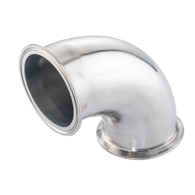 Fusão de aço inoxidável sanitário 304 316L Tri-clamp Instalação rápida e soldadura Cotovelo 90 graus