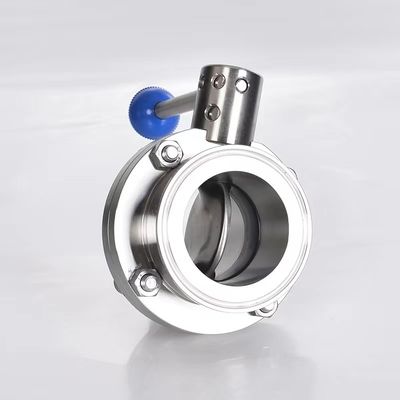 Válvula de borboleta de tipo wafer elétrico SS304/316L sanitária para meios de temperatura normal
