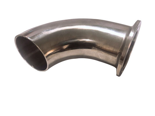 Fusão de aço inoxidável sanitário 304 316L Tri-clamp Instalação rápida e soldadura Cotovelo 90 graus