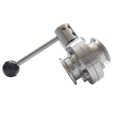 Válvula de borboleta de tipo wafer elétrico SS304/316L sanitária para meios de temperatura normal