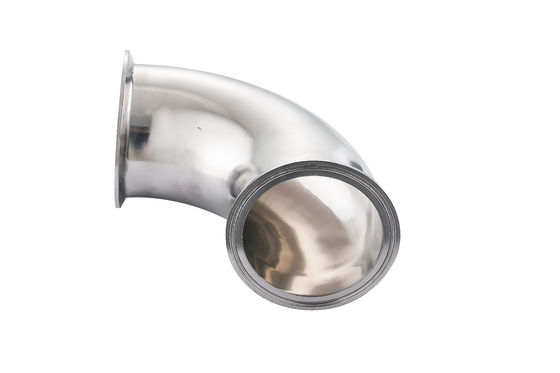 Fusão de aço inoxidável sanitário 304 316L Tri-clamp Instalação rápida e soldadura Cotovelo 90 graus