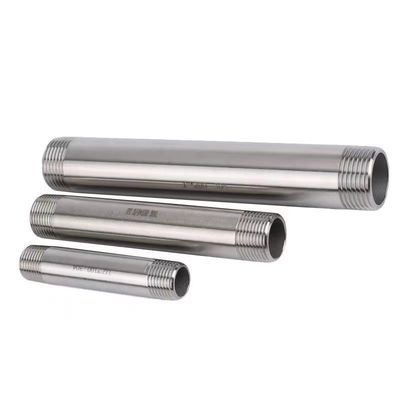 DN6*50-300 mm de aço inoxidável 201 304 com fio de barril longo, mamilo para acessórios de tubos BSP