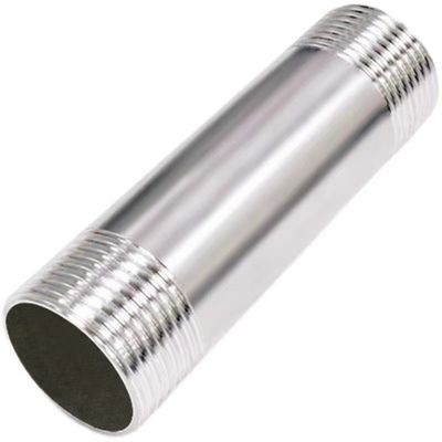 DN6*50-300 mm de aço inoxidável 201 304 com fio de barril longo, mamilo para acessórios de tubos BSP