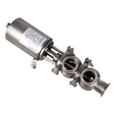 WZ sanitário de aço inoxidável 3 Way Pneumatic Stop Retro Valve para as suas necessidades
