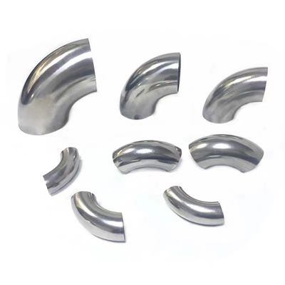Aço inoxidável sanitário 304 316 90 graus juntas de tubos de cotovelo soldados com padrão ANSI