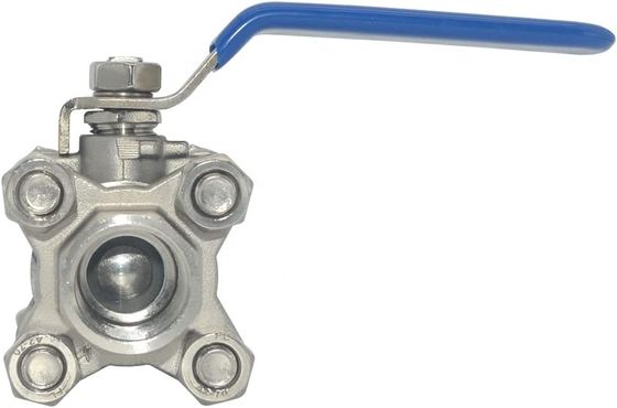 Válvula de bola de cabeça redonda 1/2 polegada NPT threaded aço inoxidável 304 Feminino 3 peças Full Port
