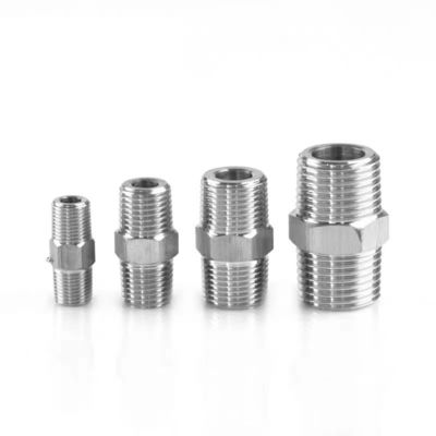 Aço inoxidável 201 304 316 fundição hexagonal mamilo duplo ferro tubular acessórios 1/4''-4.0