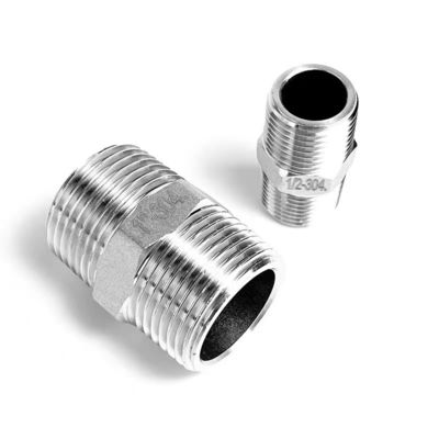 Aço inoxidável 201 304 316 fundição hexagonal mamilo duplo ferro tubular acessórios 1/4''-4.0