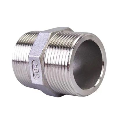 Aço inoxidável 201 304 316 fundição hexagonal mamilo duplo ferro tubular acessórios 1/4''-4.0