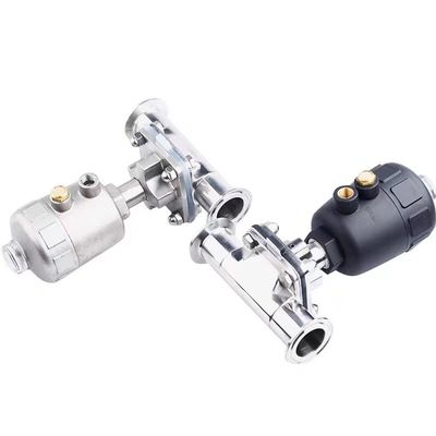 Forja WZ Grade Alimentar Aséptico Pneumático Acionado Tanque Bottom 2'' Sanitário Tri-clamp válvula de diafragma 1/8'-4